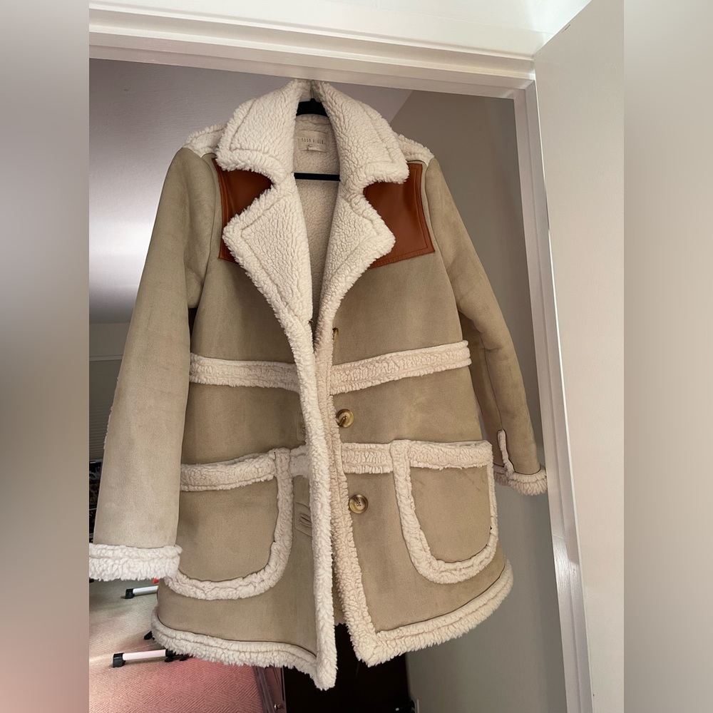 Offers welcome~! Shearling faux sheepskin winter coat
